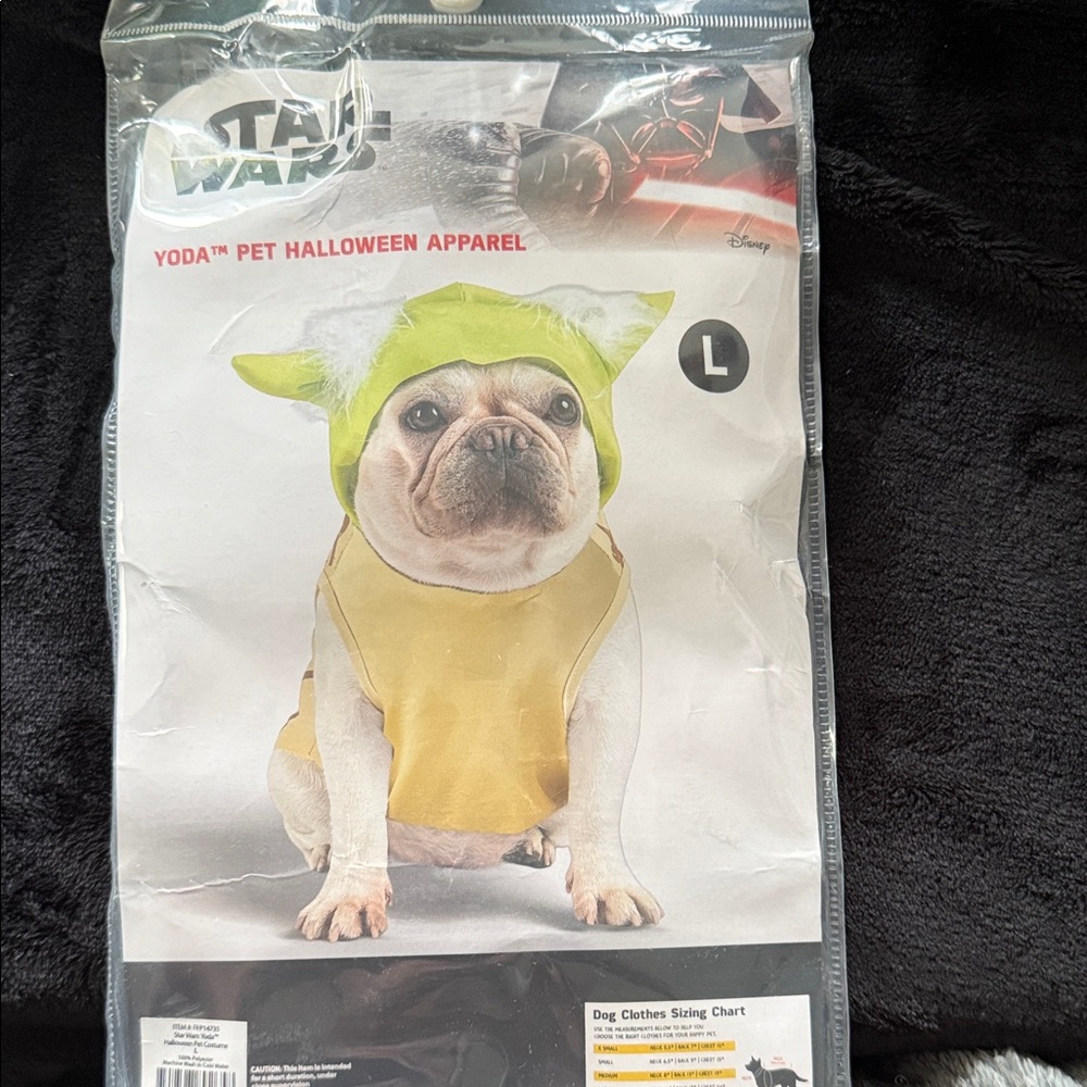 Star Wars Yoda Dog Outfit - Green and Yellow